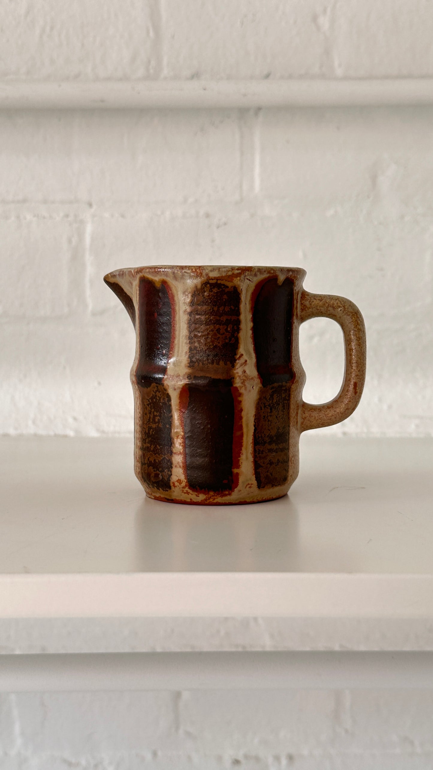 Set of Japanese Mugs with Matching Creamer