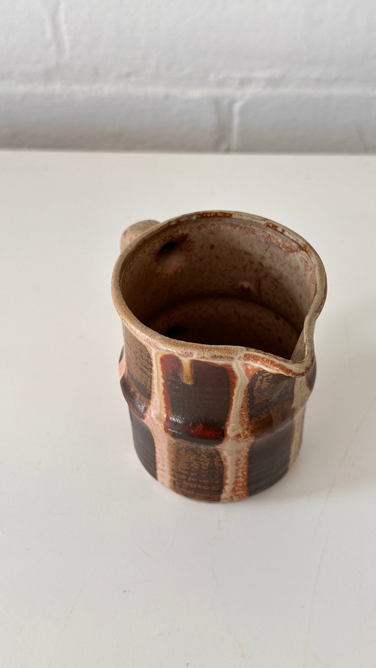 Set of Japanese Mugs with Matching Creamer