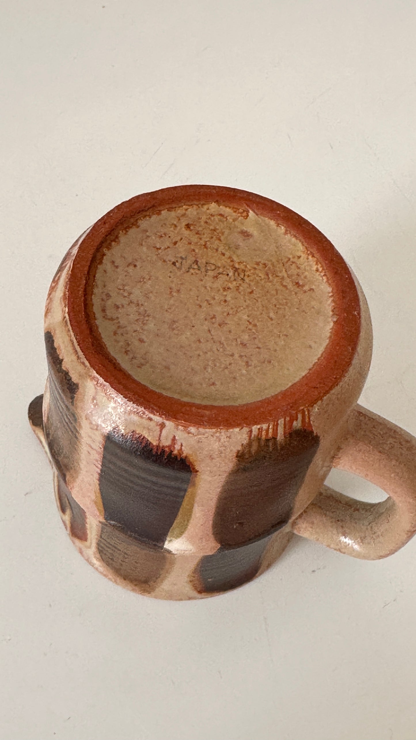 Set of Japanese Mugs with Matching Creamer