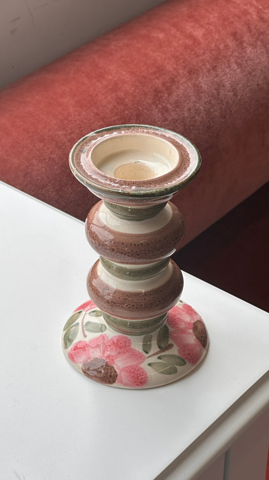 Hand Painted Mexican Ceramic Candle Stick