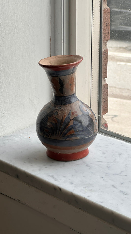 Hand Painted Mexican Ceramic Vase