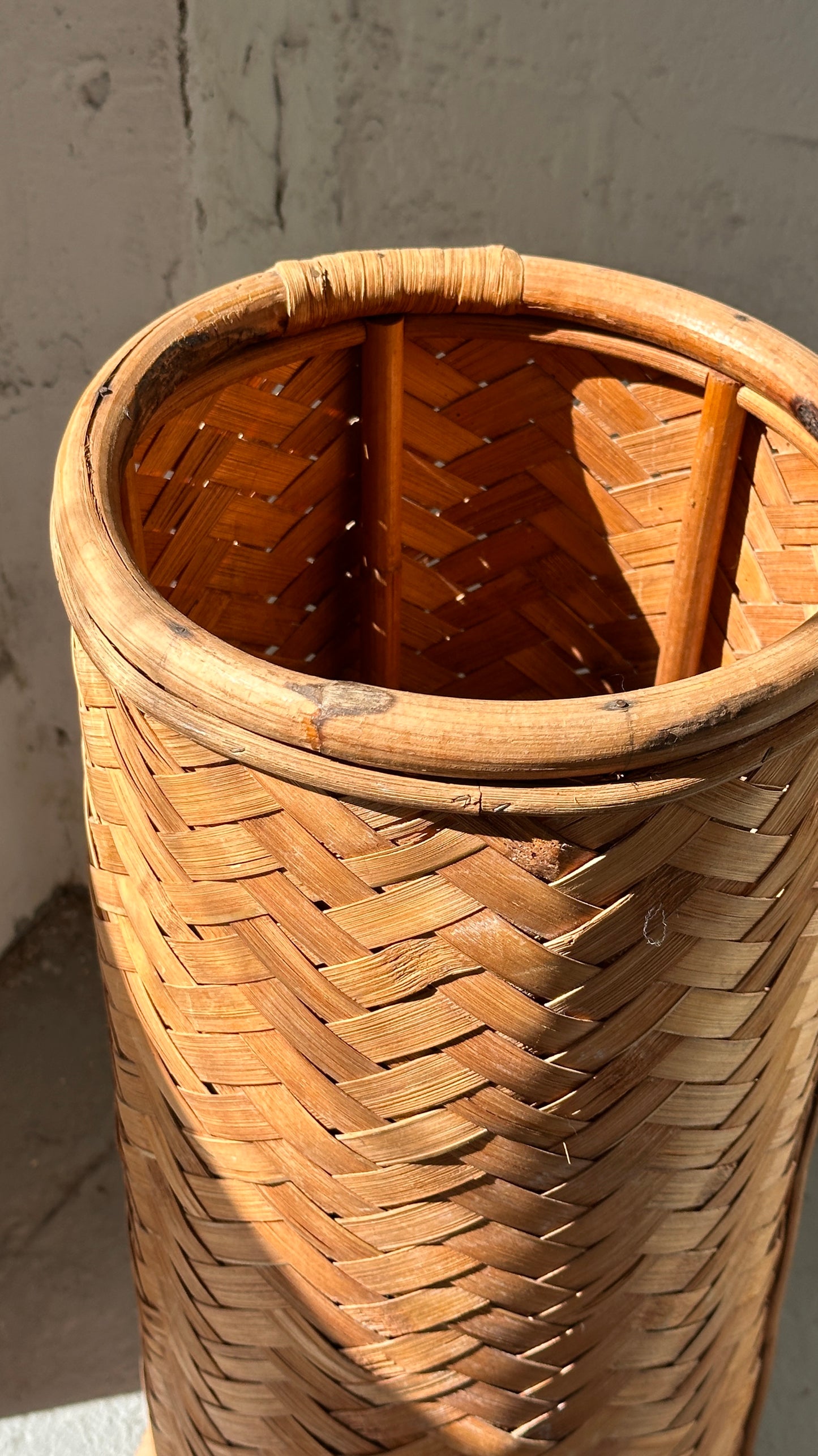 Vintage Woven Umbrella Stand