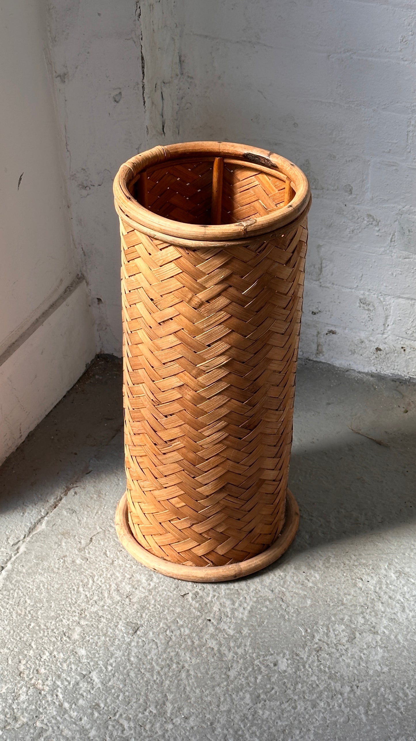 Vintage Woven Umbrella Stand