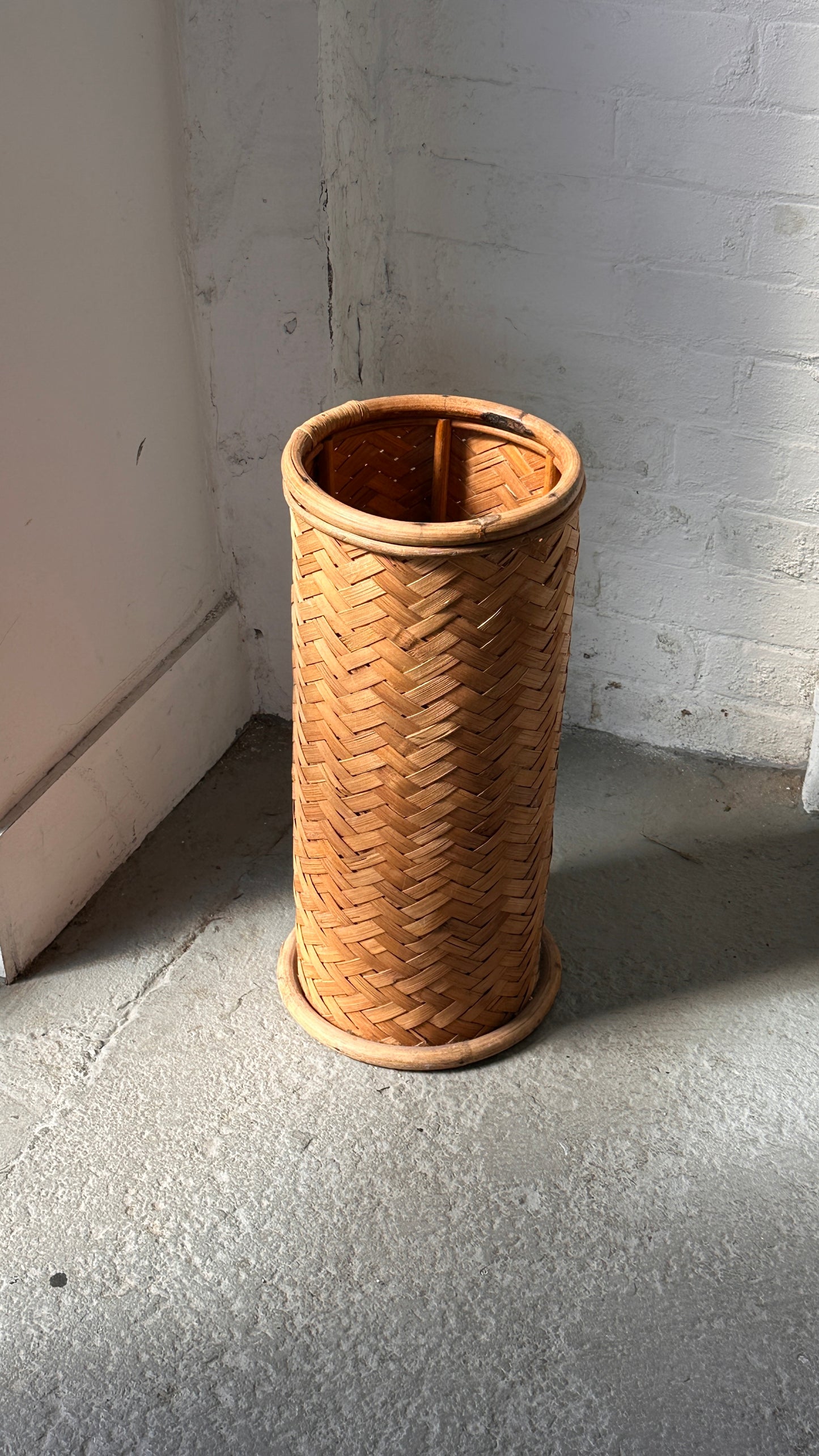 Vintage Woven Umbrella Stand