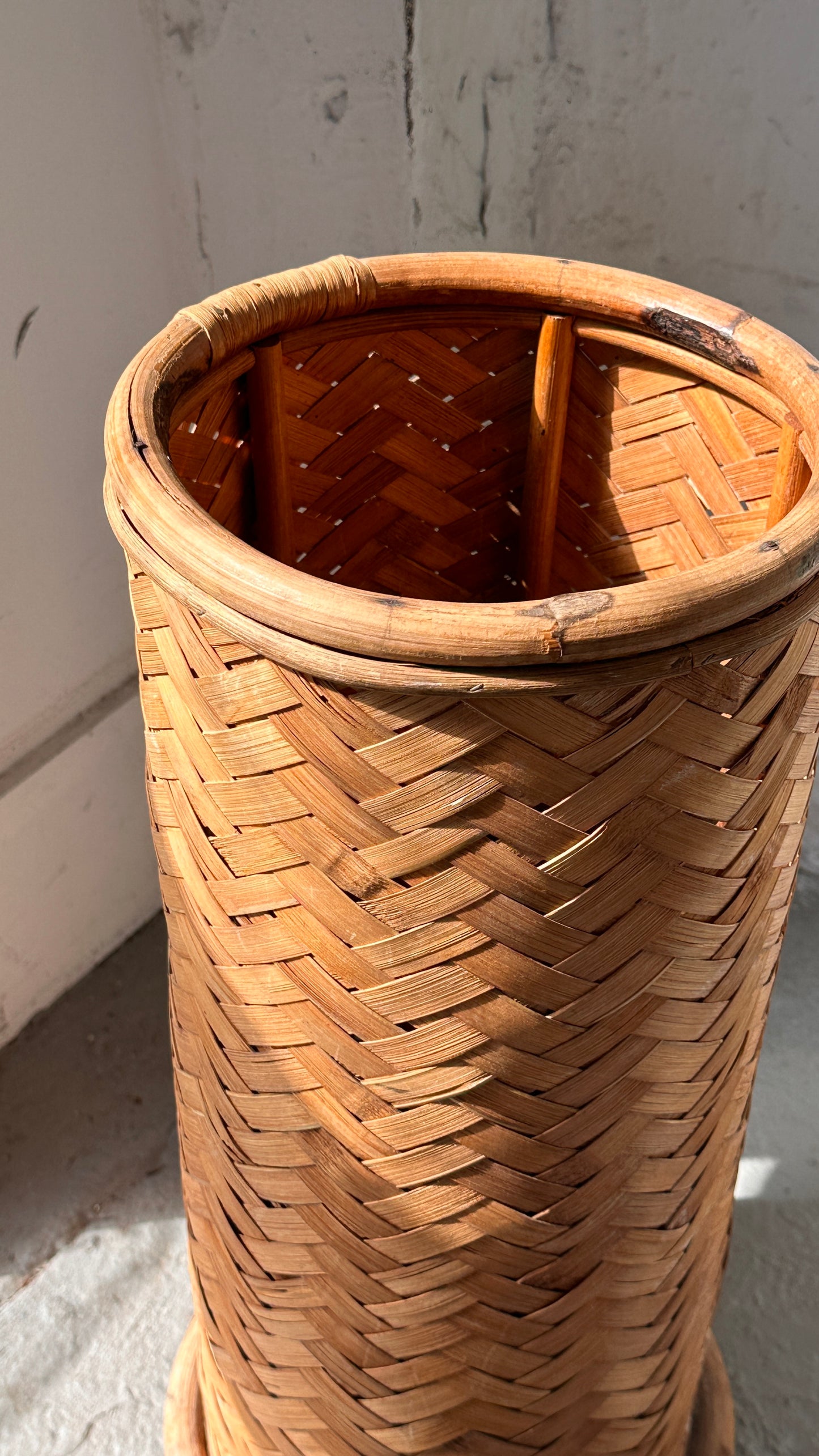 Vintage Woven Umbrella Stand