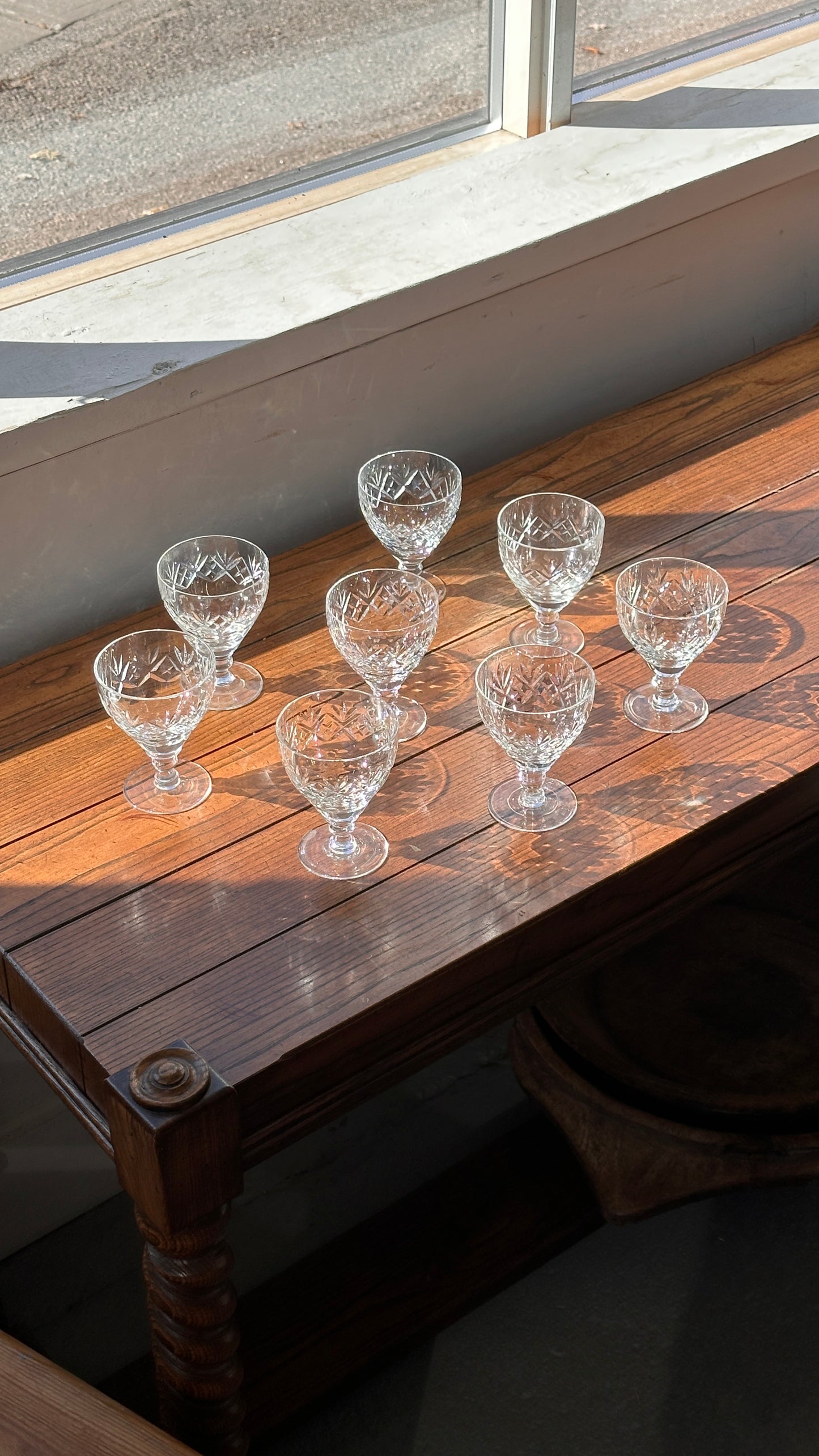 Set of 8 Crystal Webb Gorbett Glasses