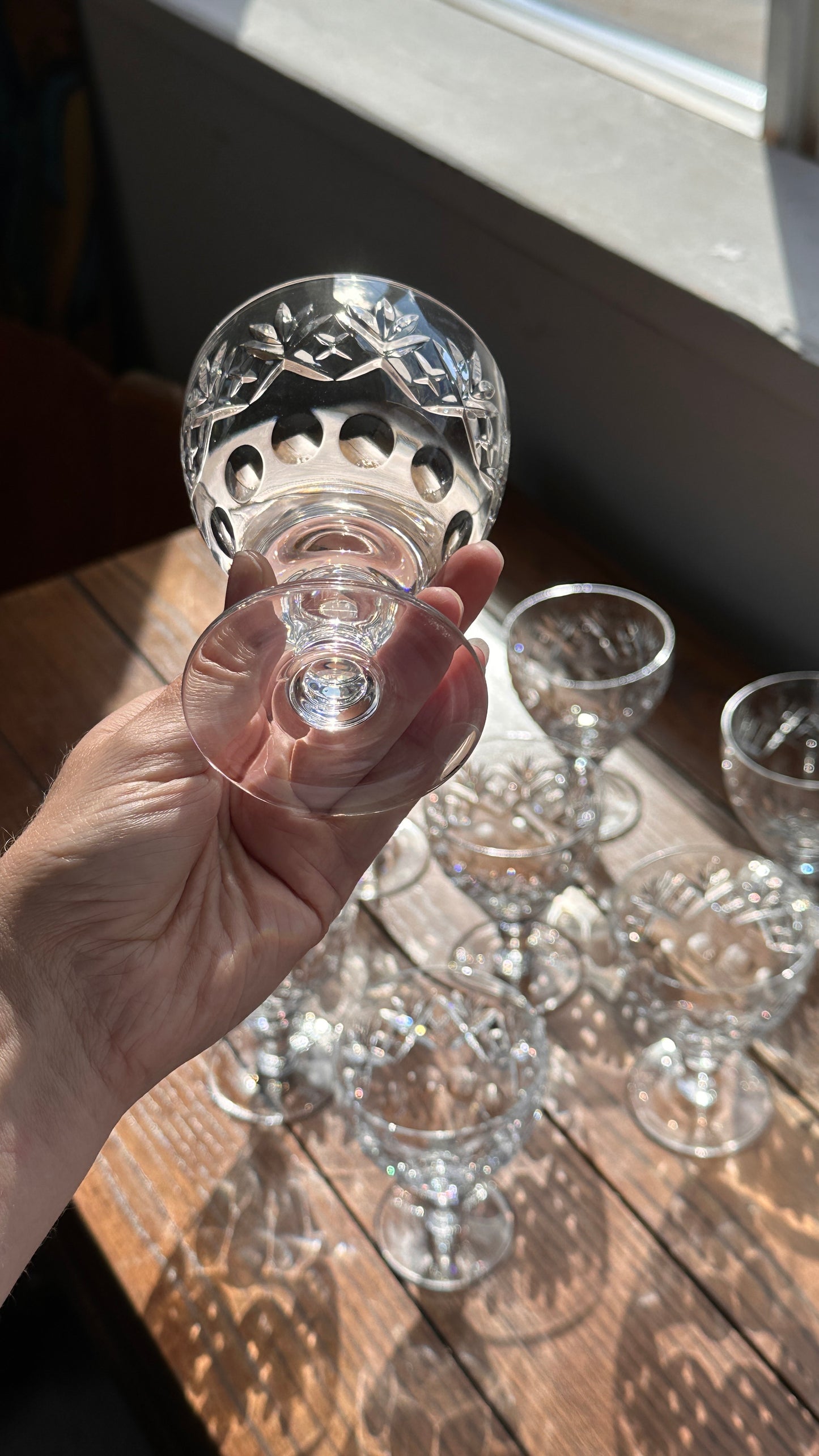 Set of 8 Crystal Webb Gorbett Glasses
