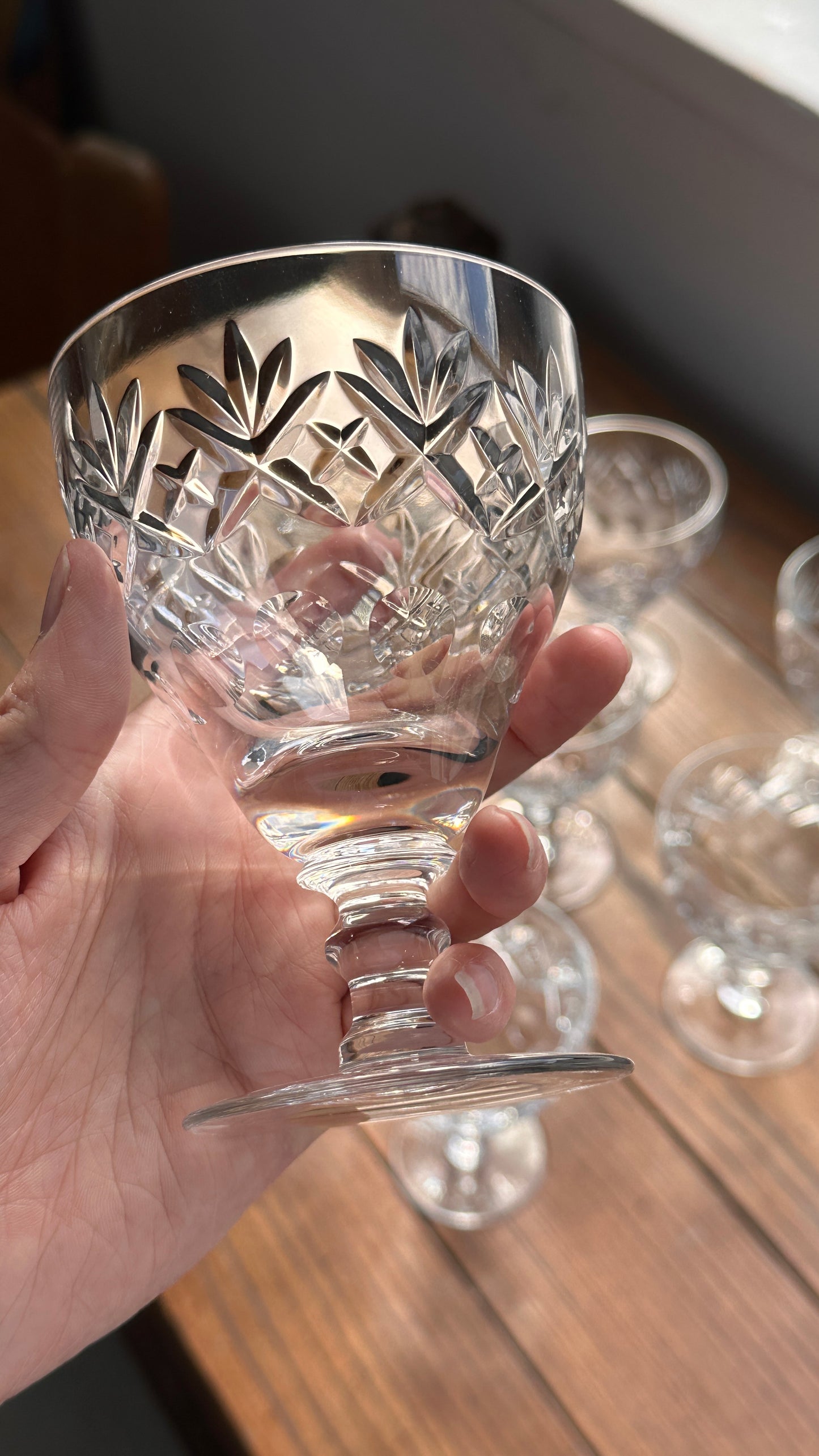 Set of 8 Crystal Webb Gorbett Glasses
