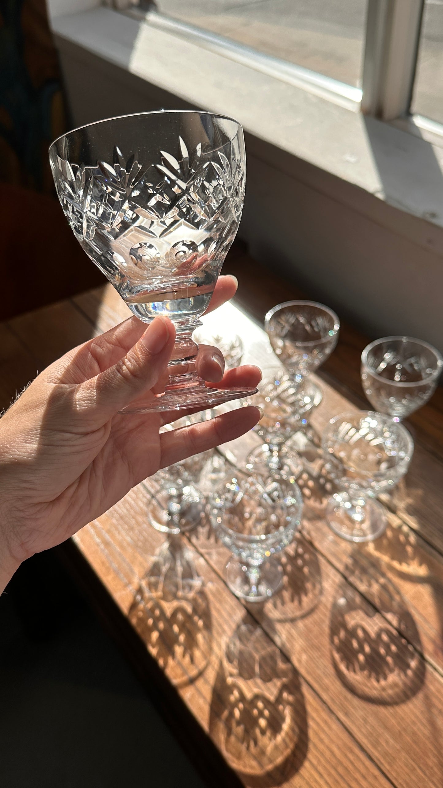 Set of 8 Crystal Webb Gorbett Glasses