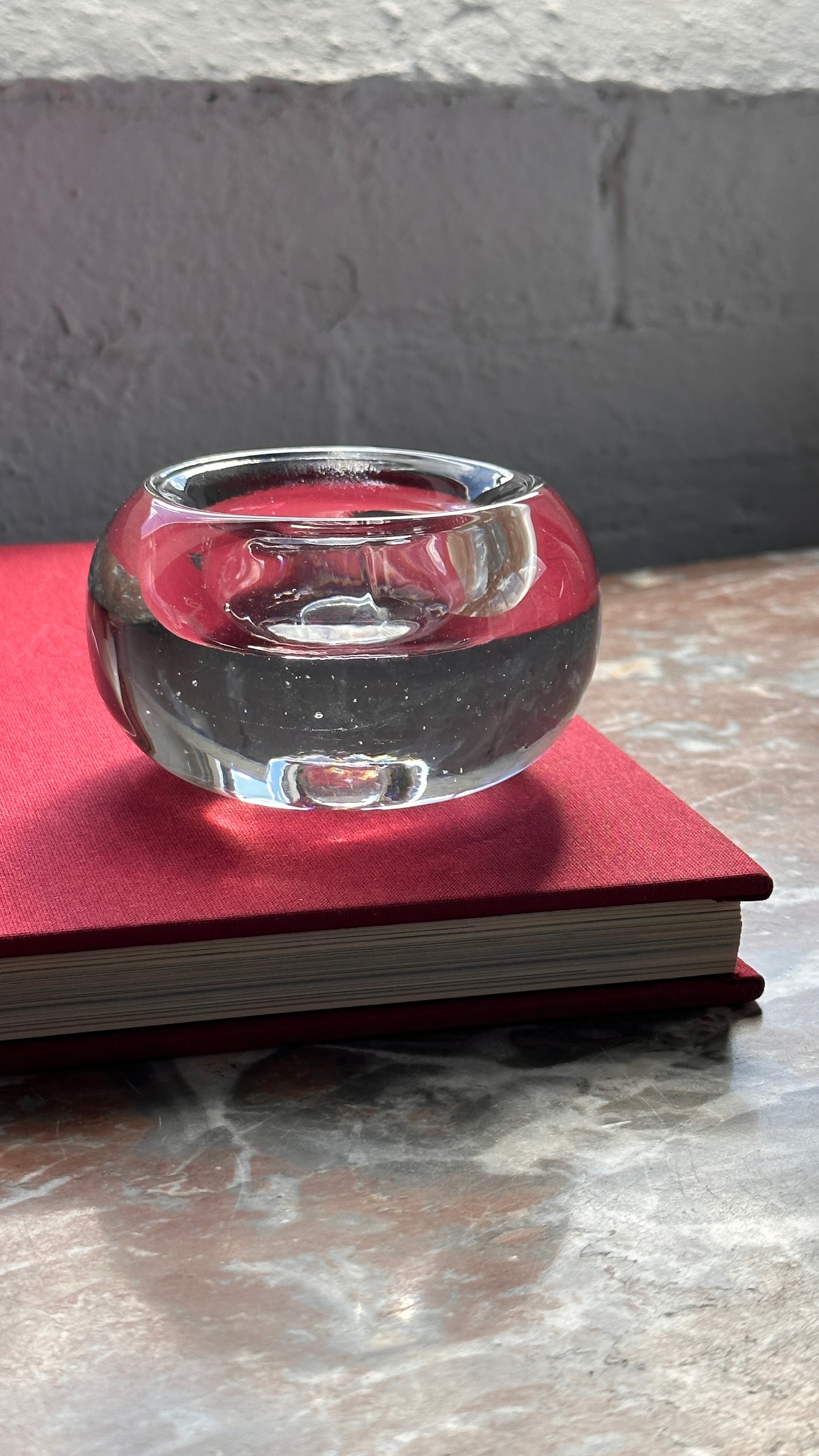 Vintage Glass Candle Holder / Dish