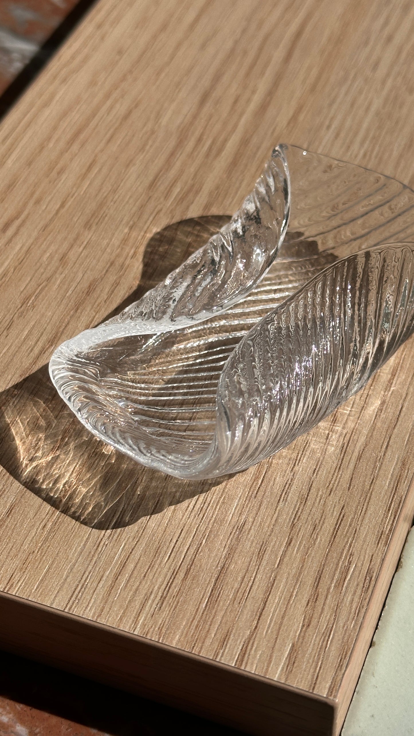 Lindshammar 'Before and After' Crystal Napkin Ring / Ashtray