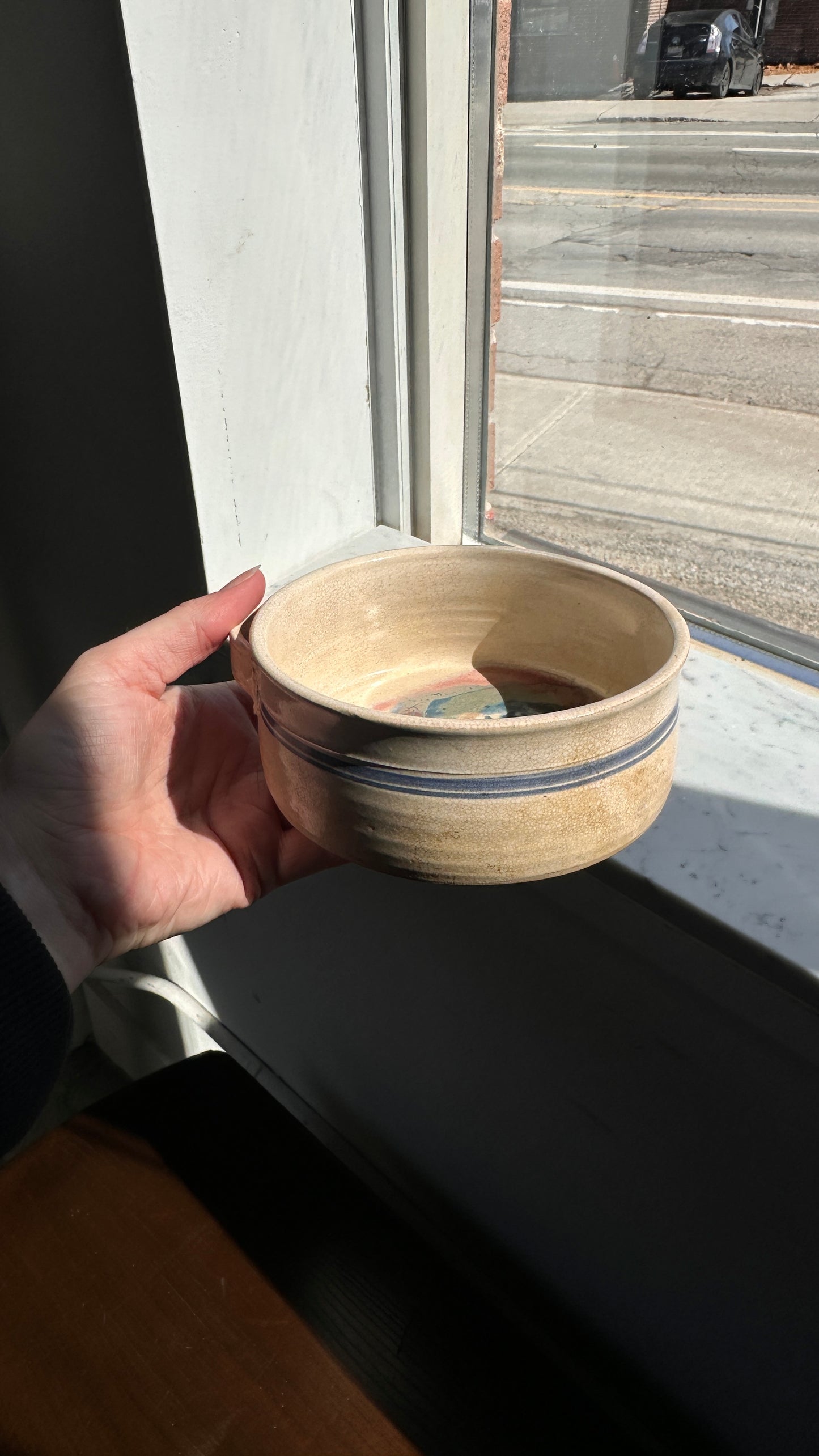 Handmade Ceramic Bowl with Handle