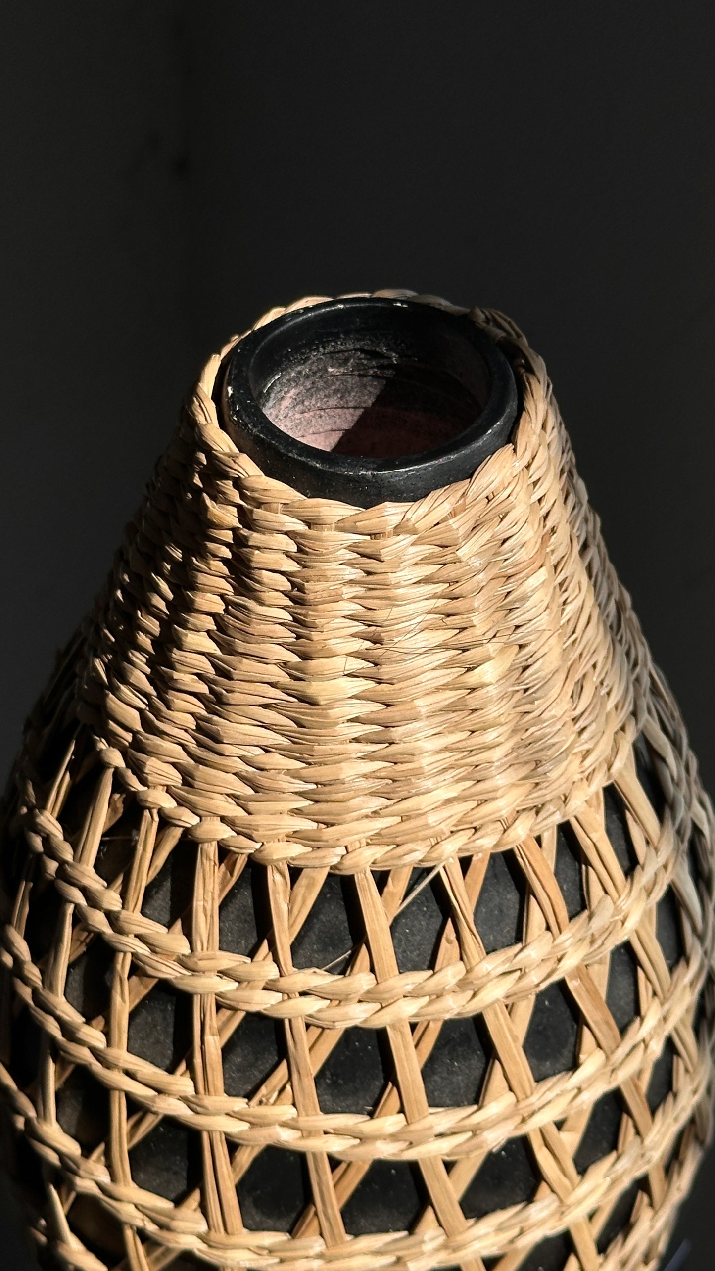 Woven Seagrass Wrapped Vase