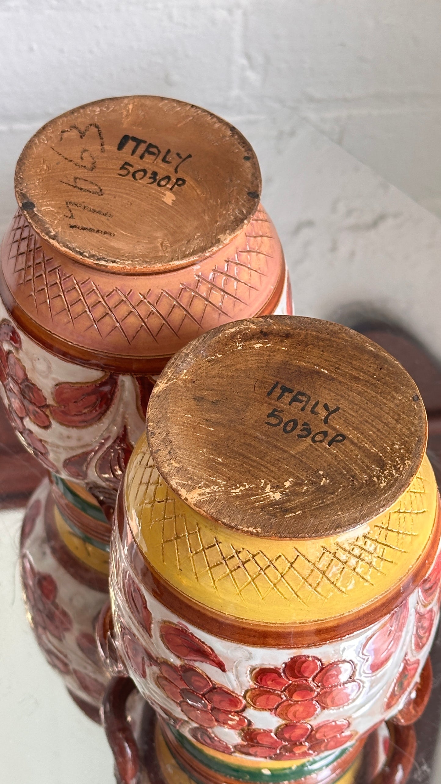 Pair of Italian Ceramic Vases