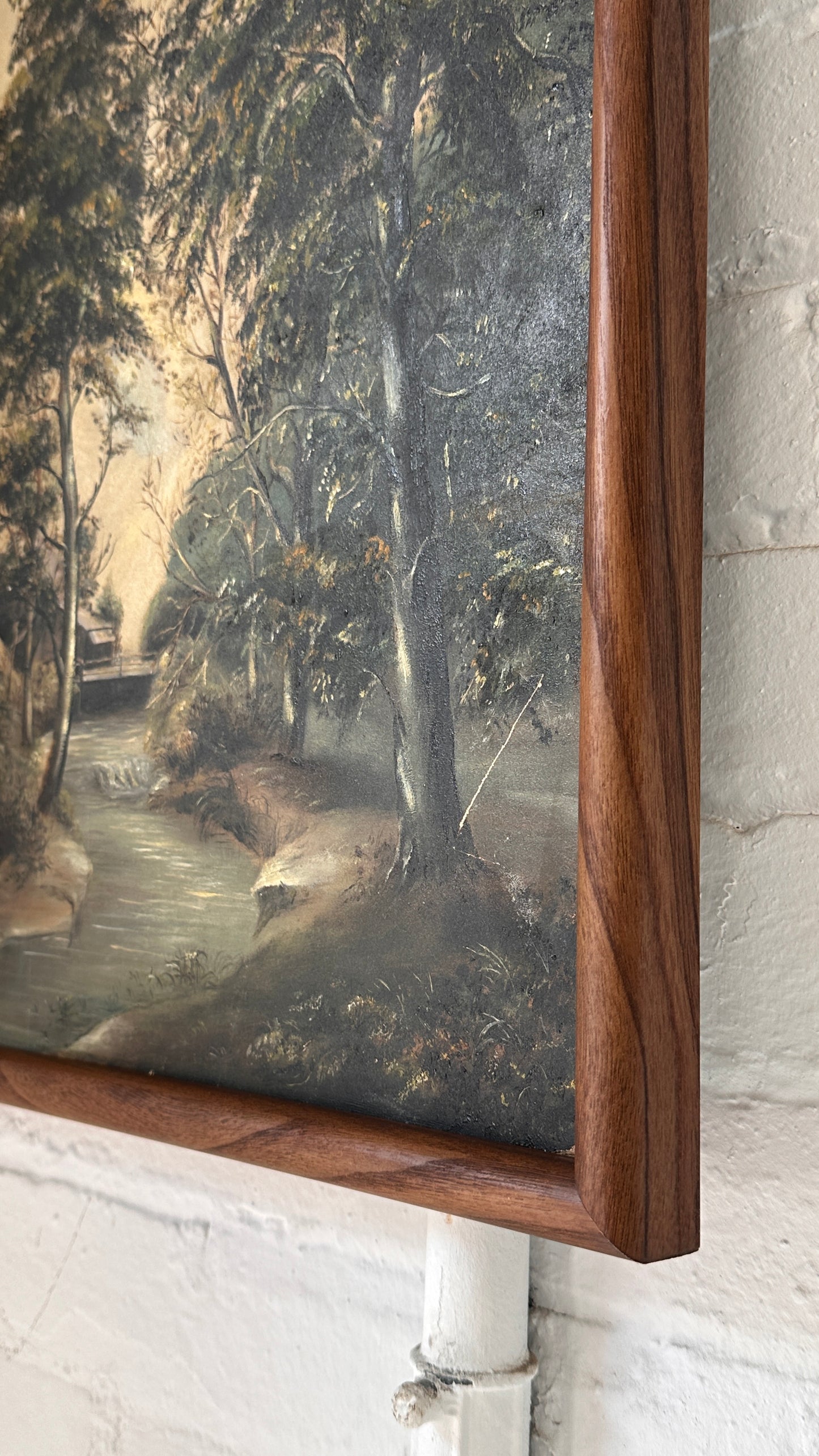 Framed River Painting