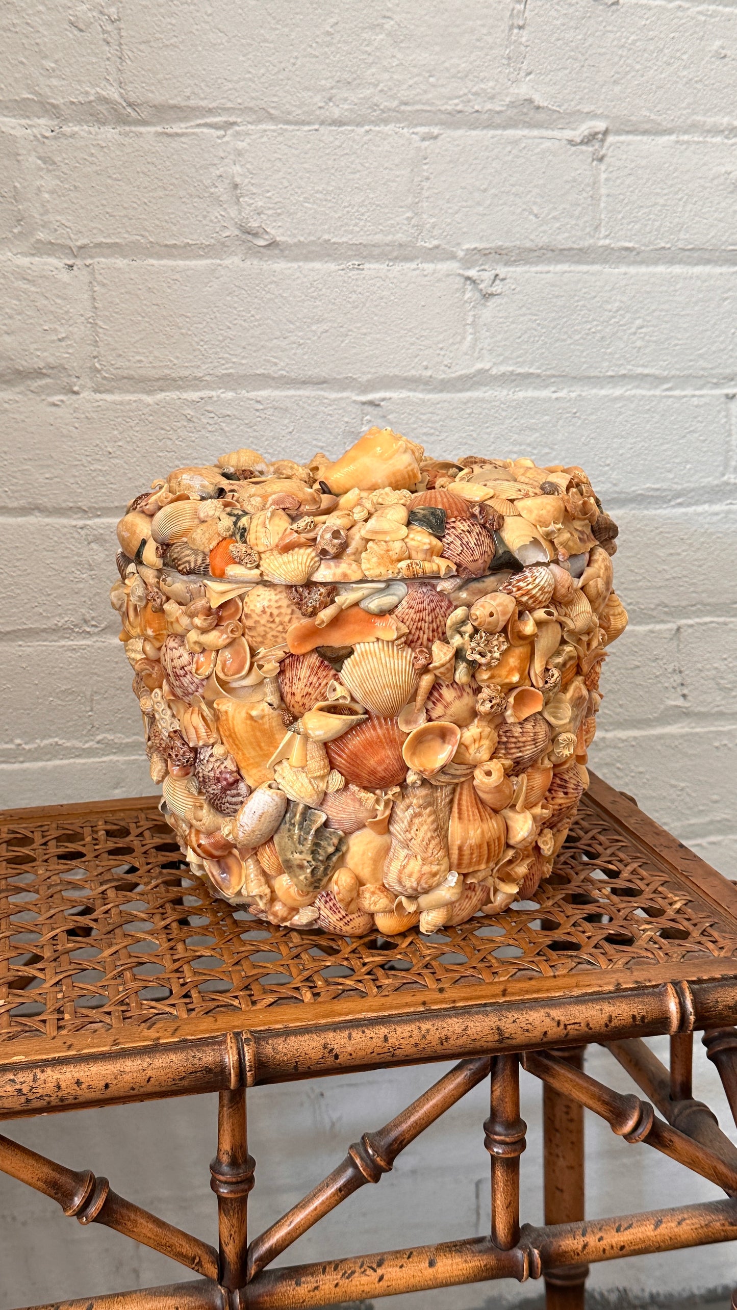 Shell Covered Ice Bucket
