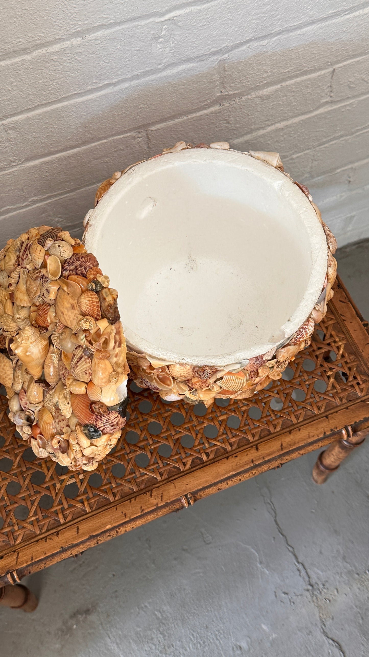 Shell Covered Ice Bucket