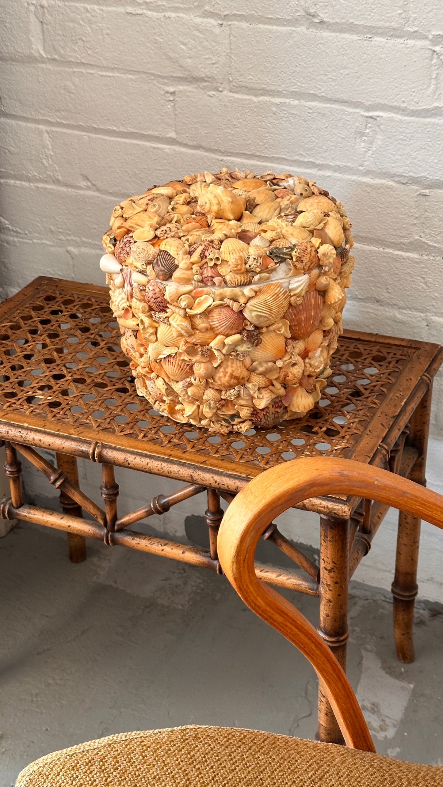 Shell Covered Ice Bucket