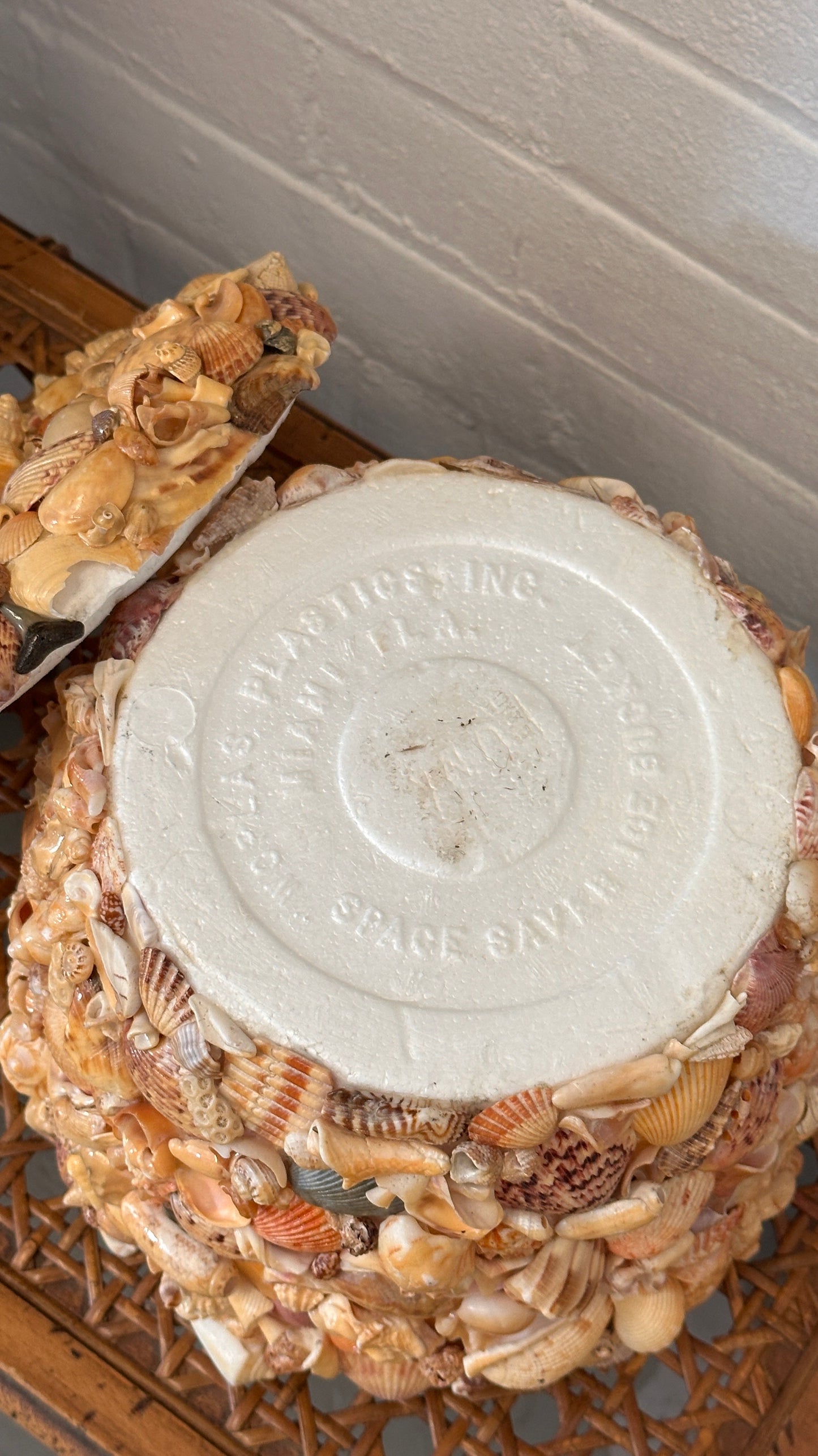 Shell Covered Ice Bucket