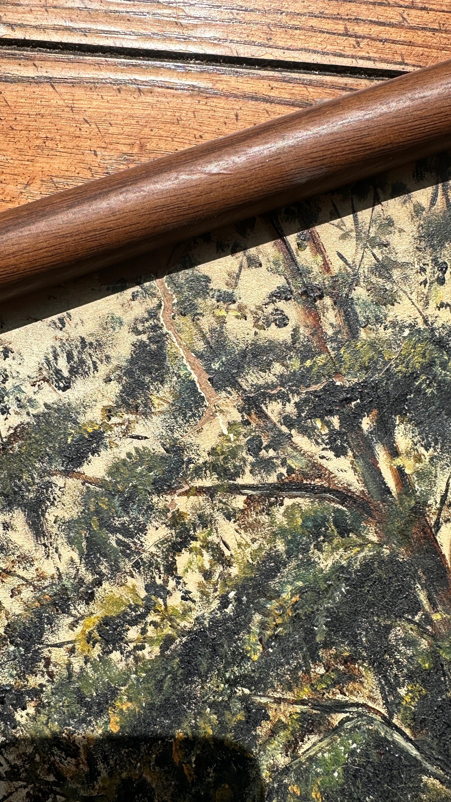 Framed River Painting