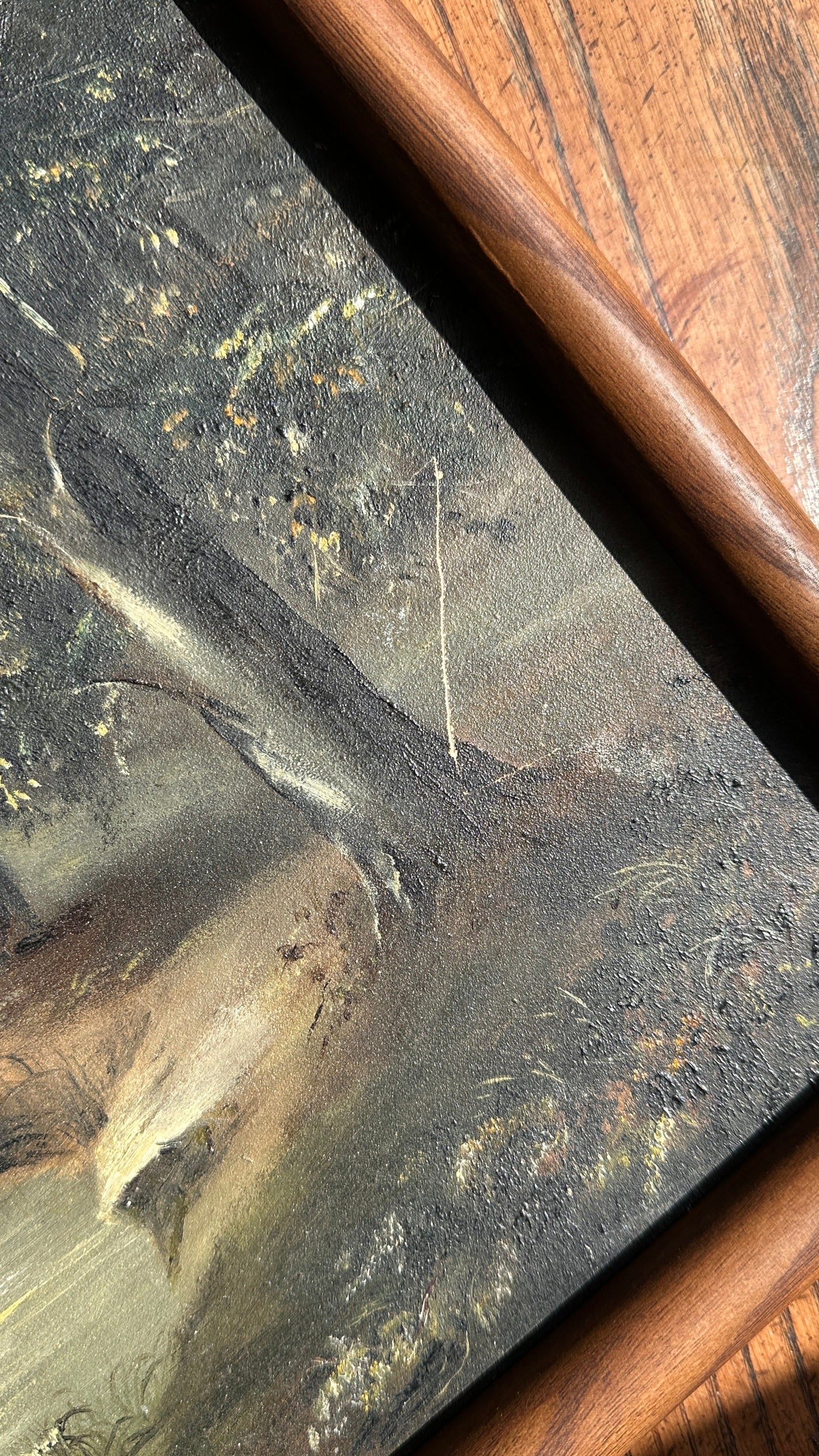 Framed River Painting