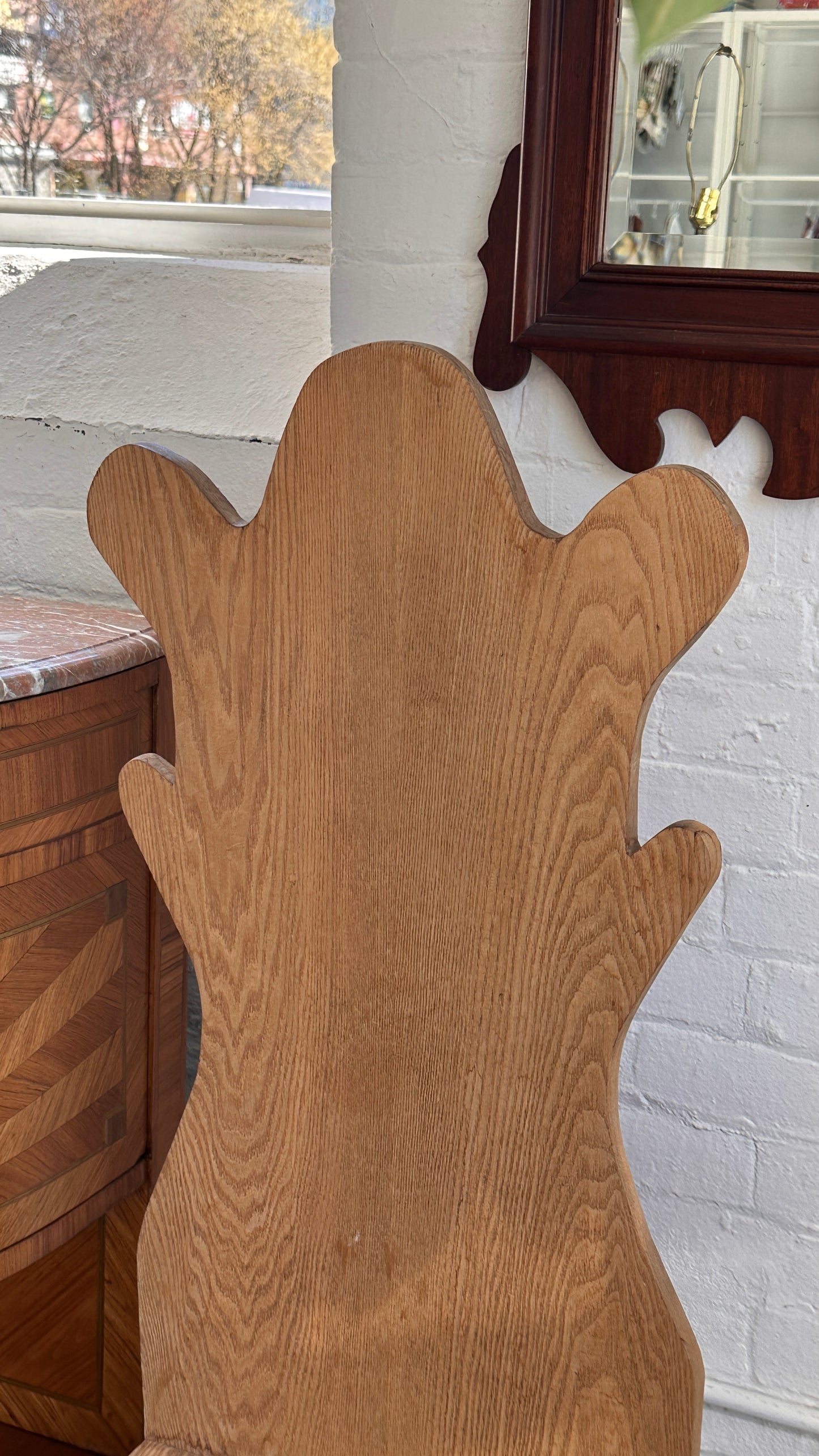 Antique Folk Art Wooden Chair