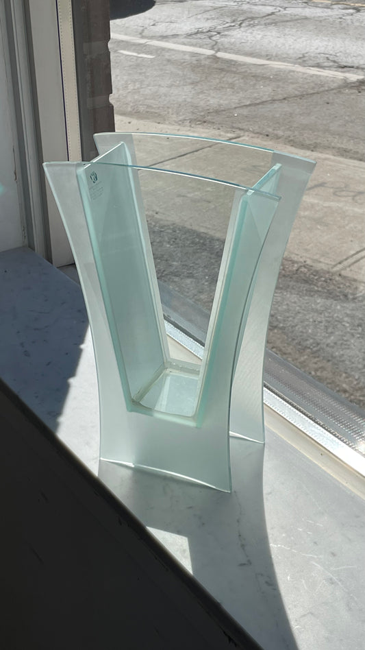Postmodern Morin Choinière Frosted Glass Vase