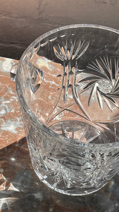Vintage Pinwheel Crystal Ice Bucket