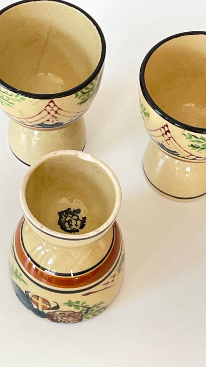 Set of 3 Vintage Ceramic Egg Cups