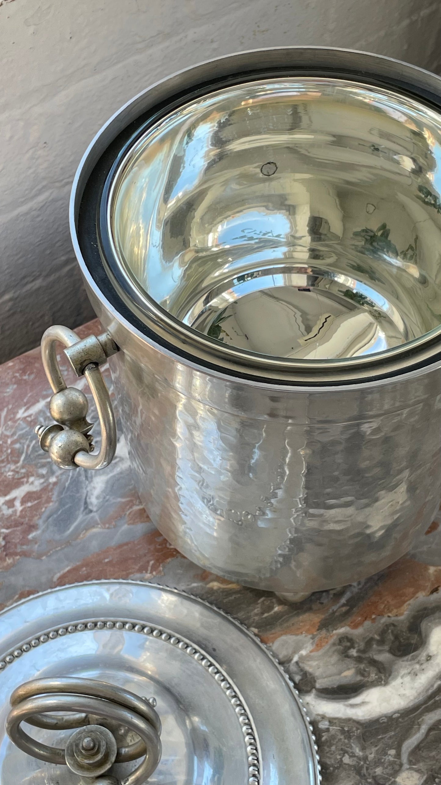 Hammered Aluminum Ice Bucket by BW Buenilum