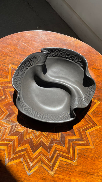 2-Sided Condiment Set Dish by Hilborn Pottery