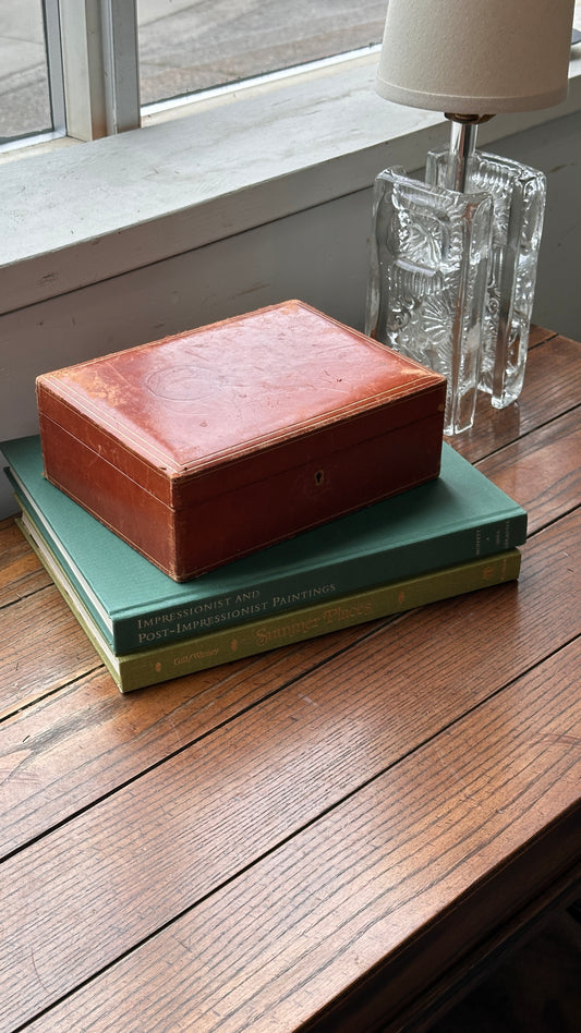 Vintage Leather Jewellery Box