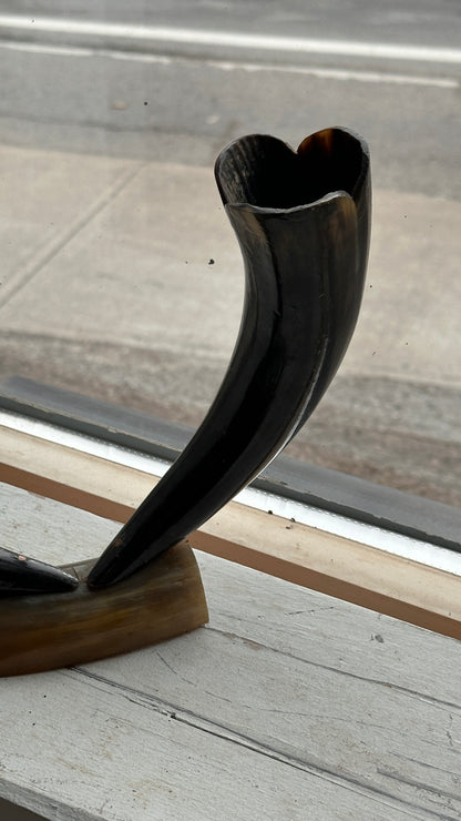 Vintage Horn Sculpture / Vase