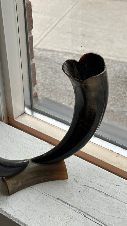 Vintage Horn Sculpture / Vase