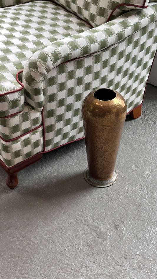Hammered Brass Vase