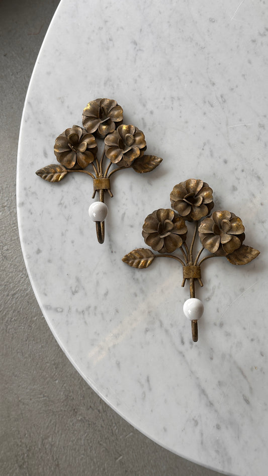 Pair of Floral Wall Hooks