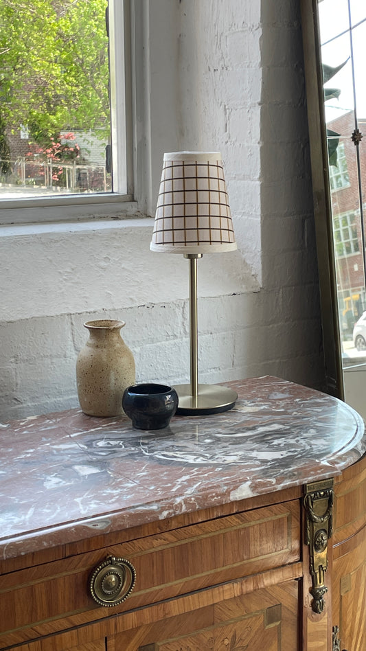 Contemporary Table Lamp with Custom Shade