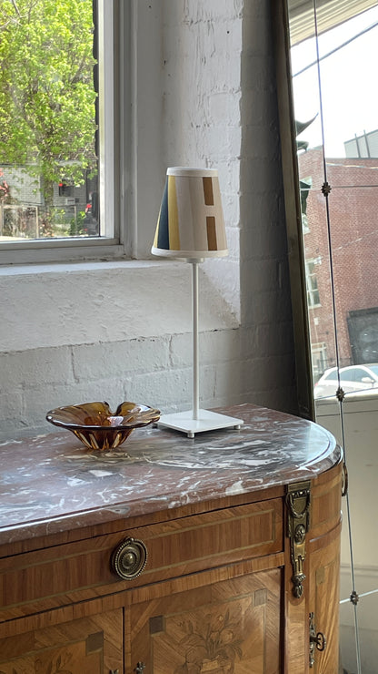 Contemporary Table Lamp with Custom Shade