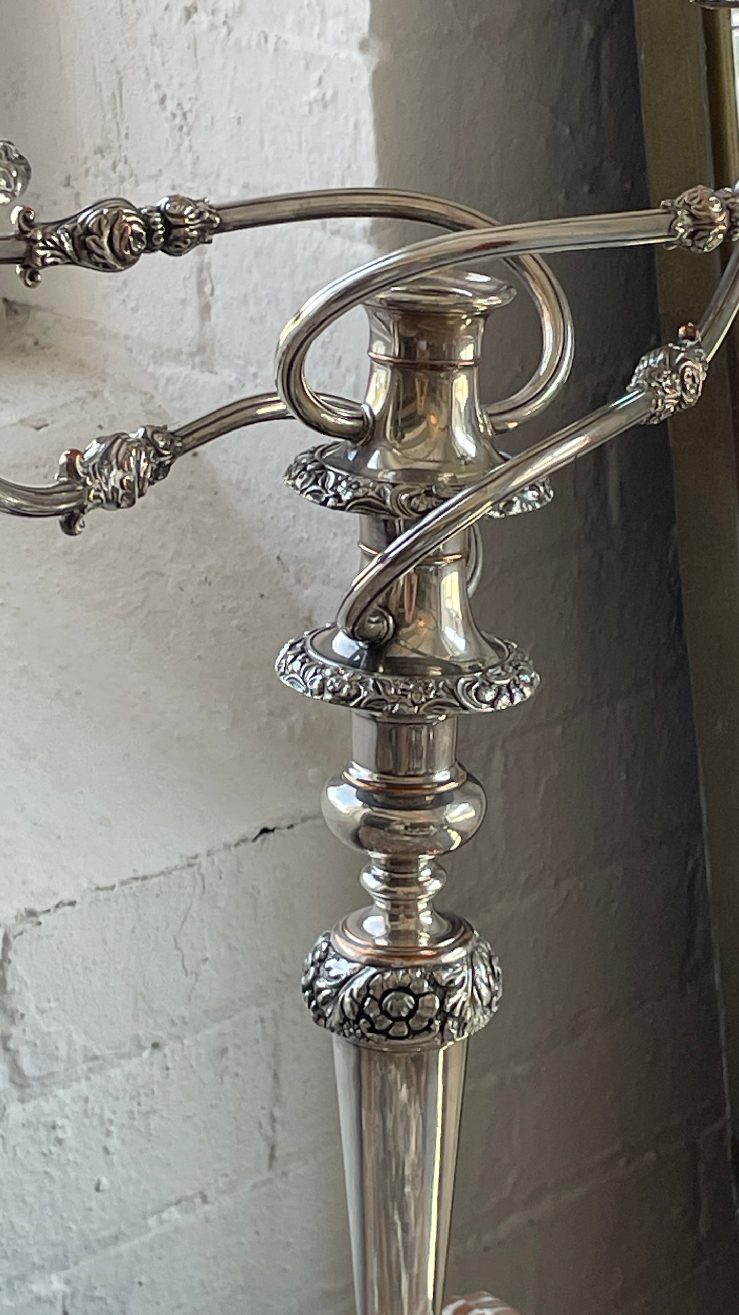 Oversized Silver Plated Candelabra