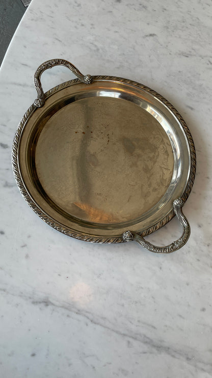 Large Silver Plated Serving Tray