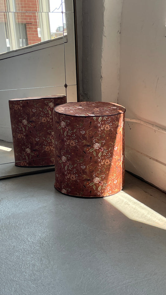 Custom Floral Pouf