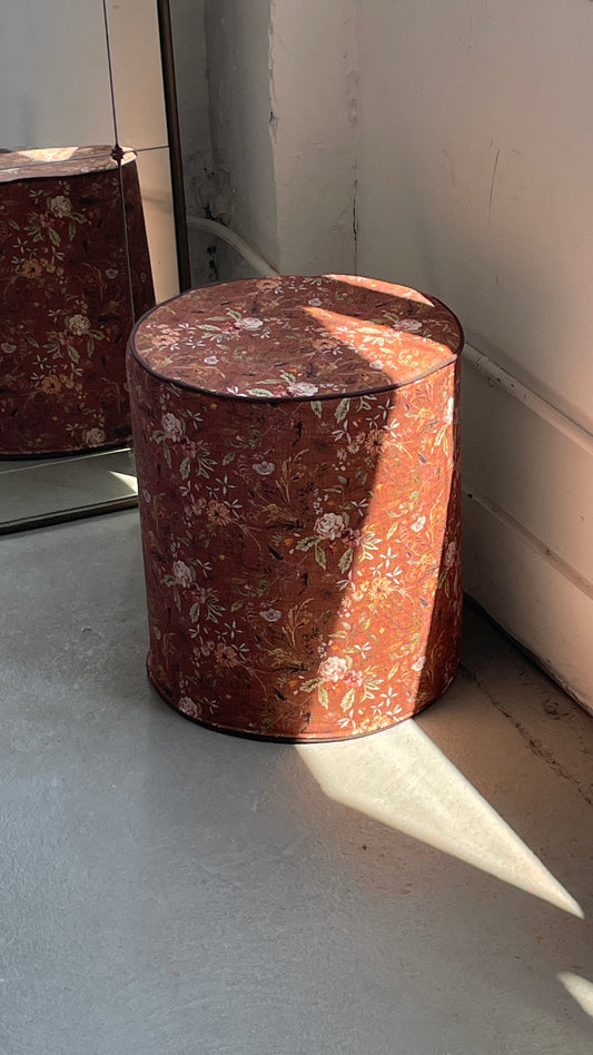 Custom Floral Pouf