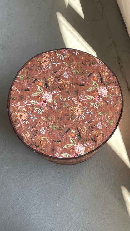Custom Floral Pouf