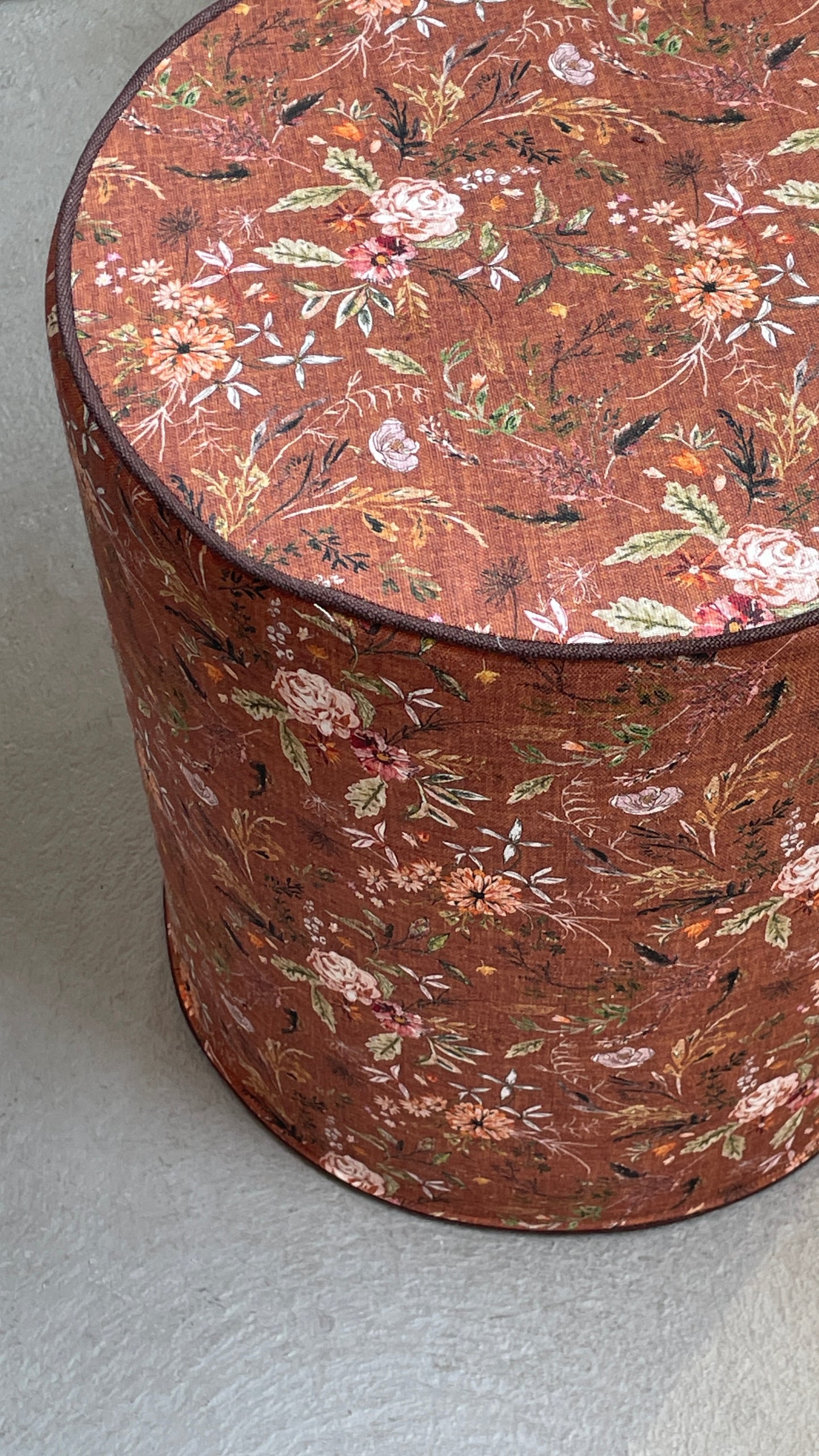 Custom Floral Pouf