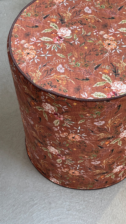 Custom Floral Pouf