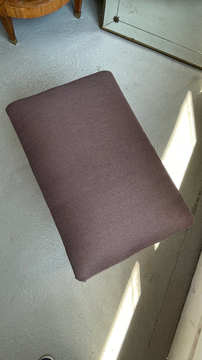 Curled Steel Bench with Custom Upholstery
