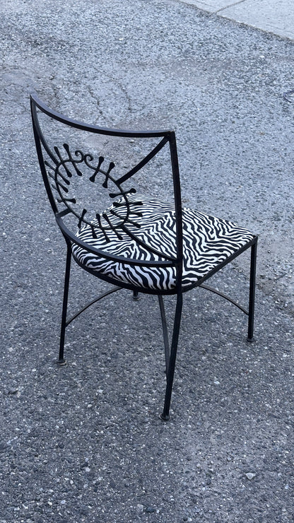 Set of 6 Brutalist Wrought Iron Chairs