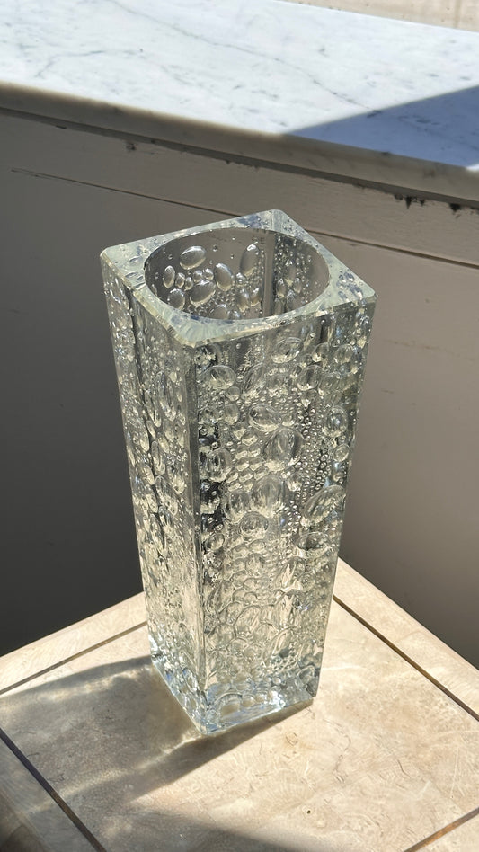 "Krople Rosy" Art Glass Vase by Eryka Trzewik-Drost for Huta Hortensja, Poland 1970s