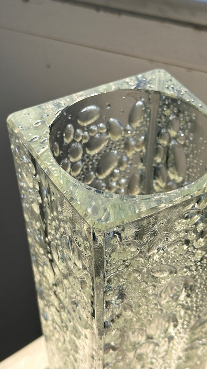 "Krople Rosy" Art Glass Vase by Eryka Trzewik-Drost for Huta Hortensja, Poland 1970s