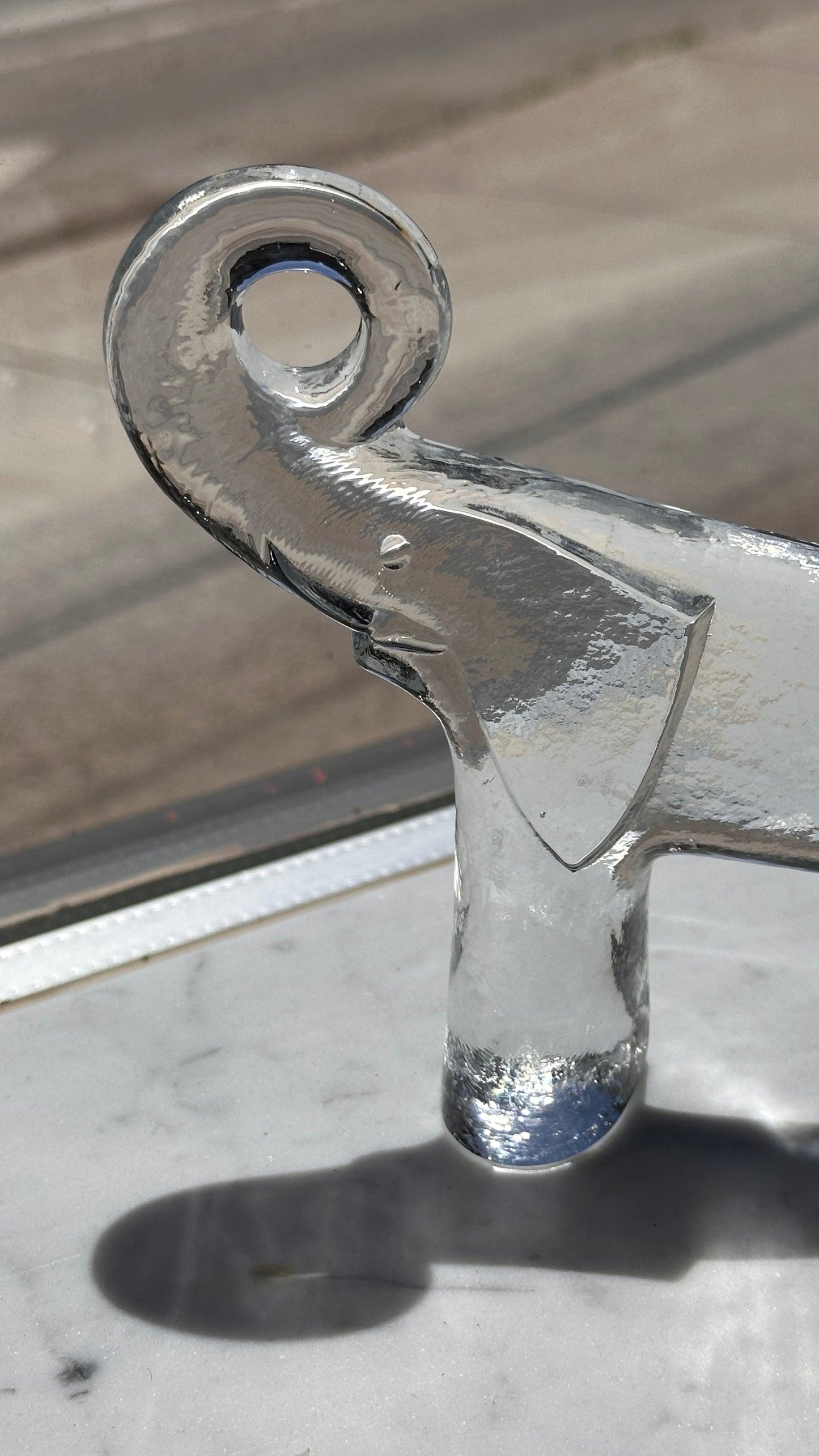 Glass Elephant by Bertil Vallien for Kosta Boda Sweden 1970s